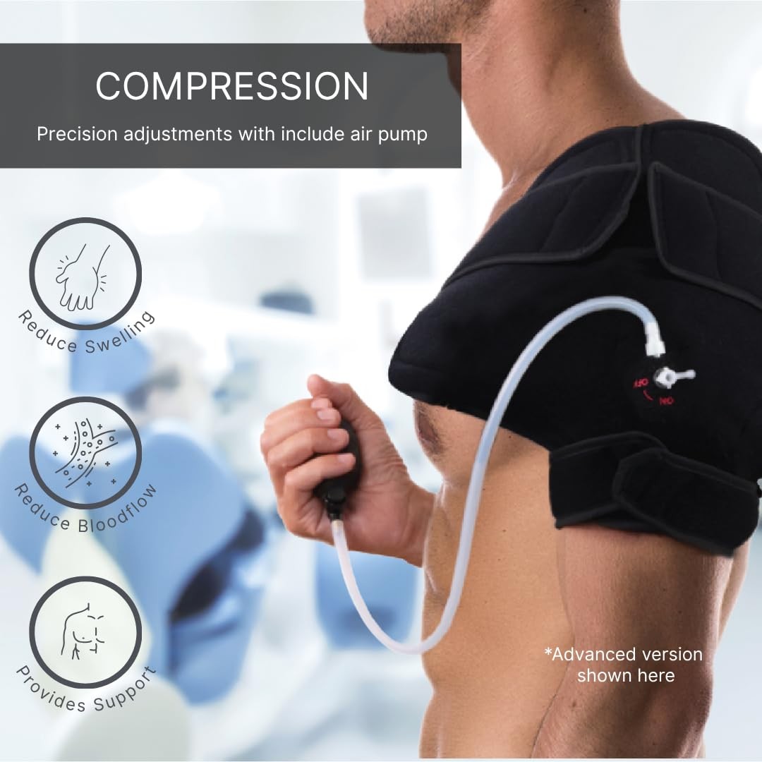 NatraCure Advanced Hot or Cold Therapy Shoulder 1 Count (Pack of 1), Black