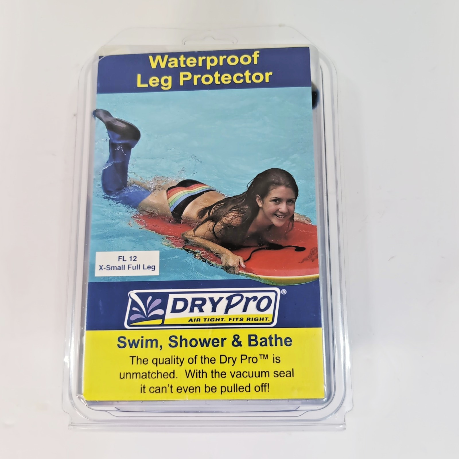 DryPro Waterproof Leg Protector Size X-Smal Full Leg FL 12 Swim Shower Bathe USA