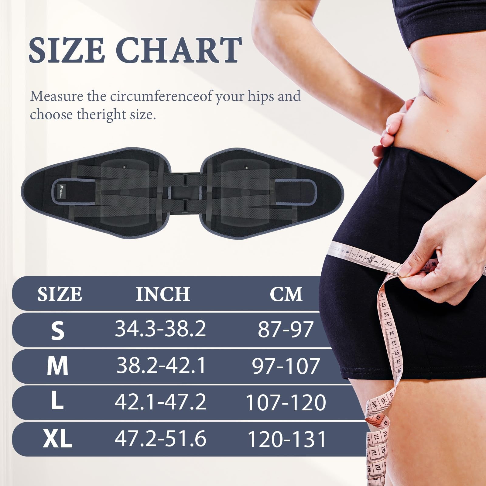 Feamero Inflatable Pelvic Support Belt for Women and Men, Adjustable Pressure…