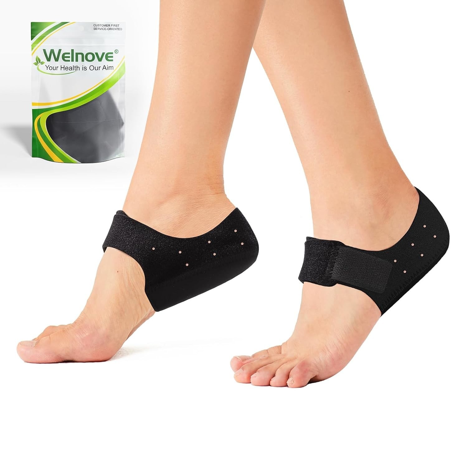 Cushioned Heel Cups – 2PCS Lightweight & Breathable Protectors for Cracked Heels