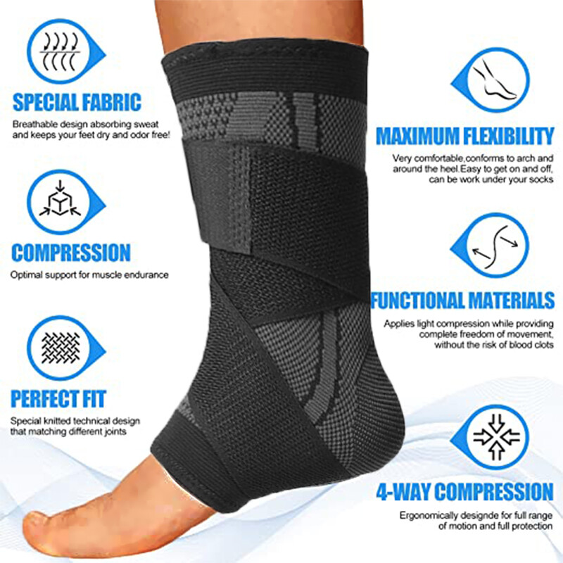 Ankle Foot Brace Support Stabilizer Planta Fasciitis Compression Sleeves Sock
