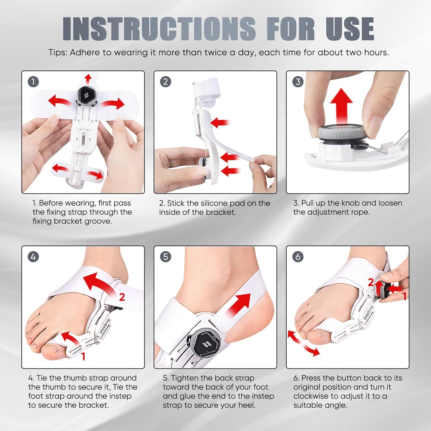 Toe Separator Hallux Valgus Bunion Corrector Orthotics Adjuster Correction Sport