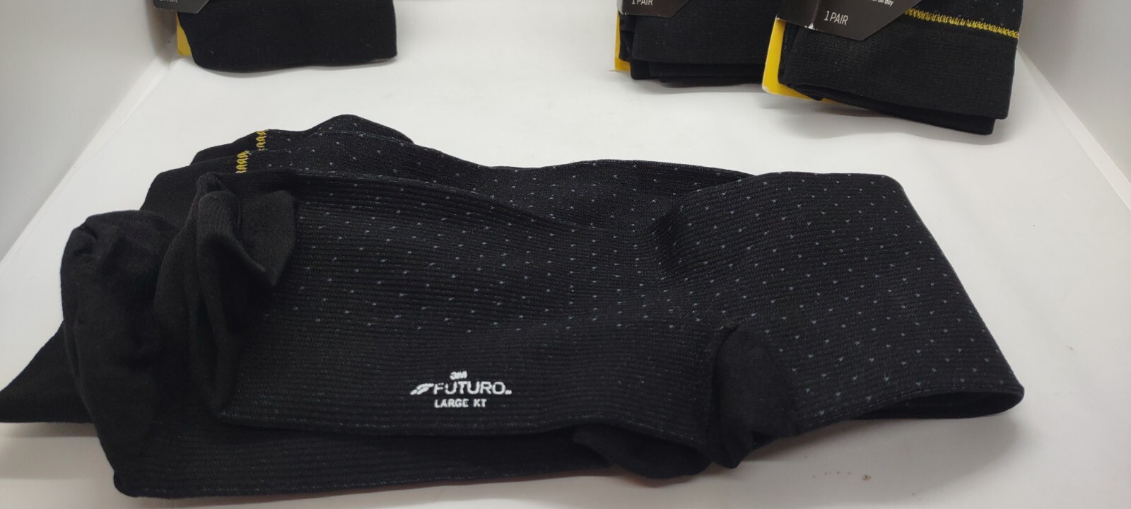 Futuro Large Moderate Compression Business Casual Socks For Men 4 Pk Black