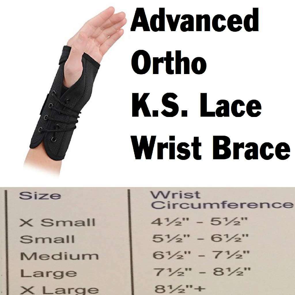Advanced Ortho K.S. Lace Wrist Brace Right X-Small Right (4½-5½”)