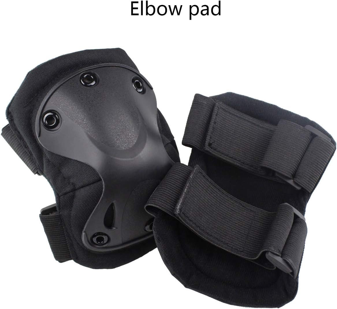 Combat Knee & Elbow Protective Pads Set for Outdoor CS Paintball Game Cycling Sa