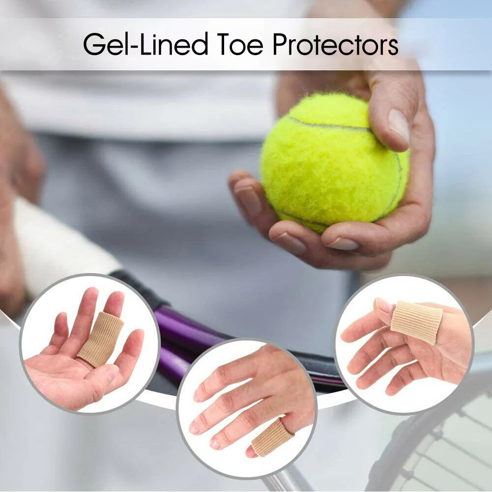 Gel Toe Protectors Tube Finger Bandage Foot Elastic Grip Protection Hammer Corn