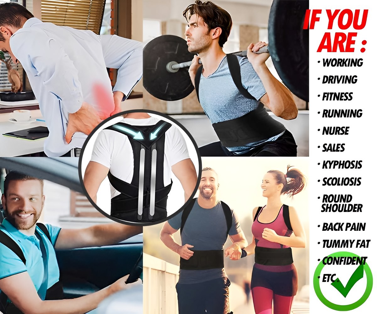 Back Posture Corrector Shoulder Neck Straight Support Brace Belt For Men Women
