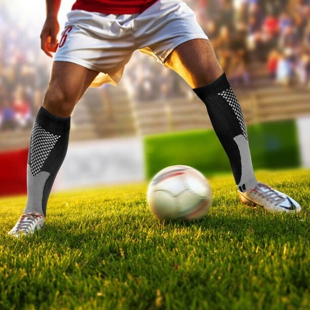 Sunisery Compression Sports Long Socks Slim Fit Breathable Stockings S/M