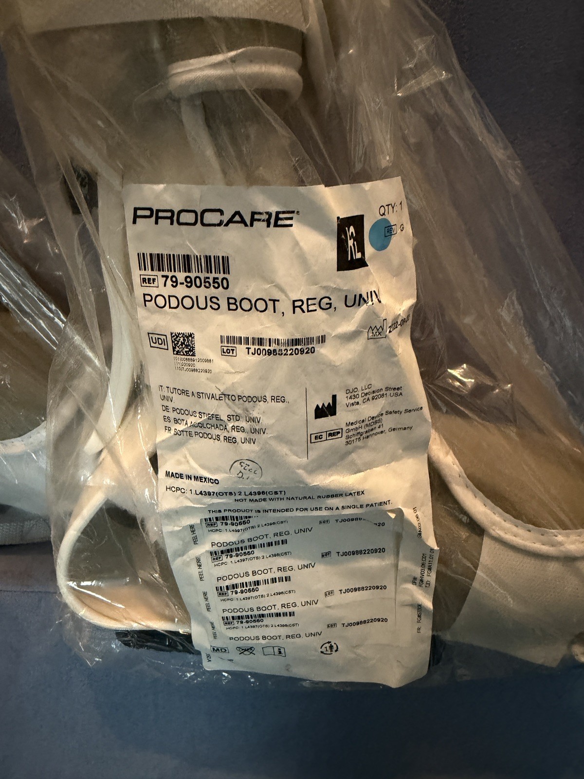 Pair of BRAND NEW: ProCare 79-90550 Podous Boot, Padded Foot Brace, Universal