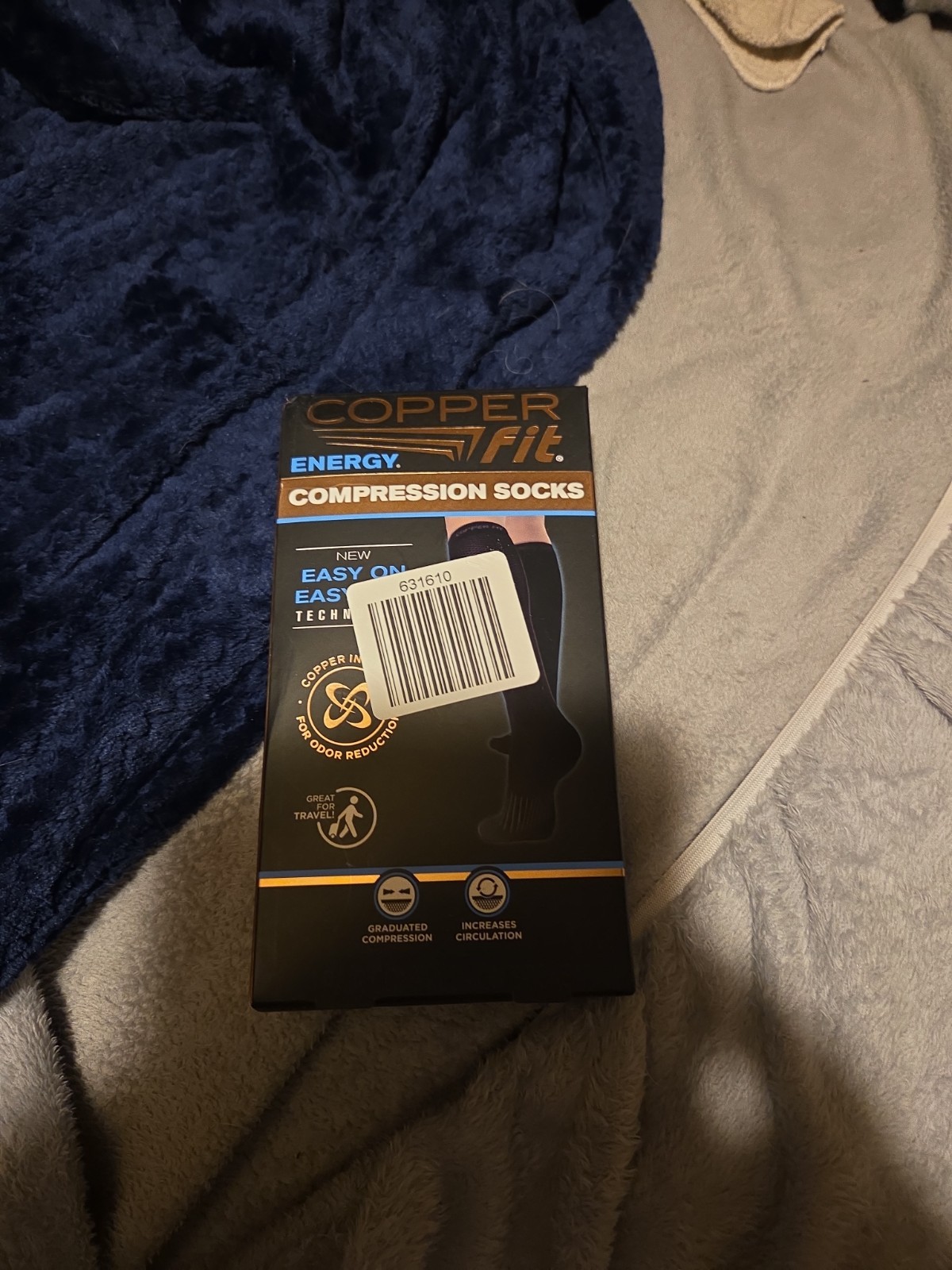 Copper Fit Compression Knee Stabilizer Size L/2xl Black