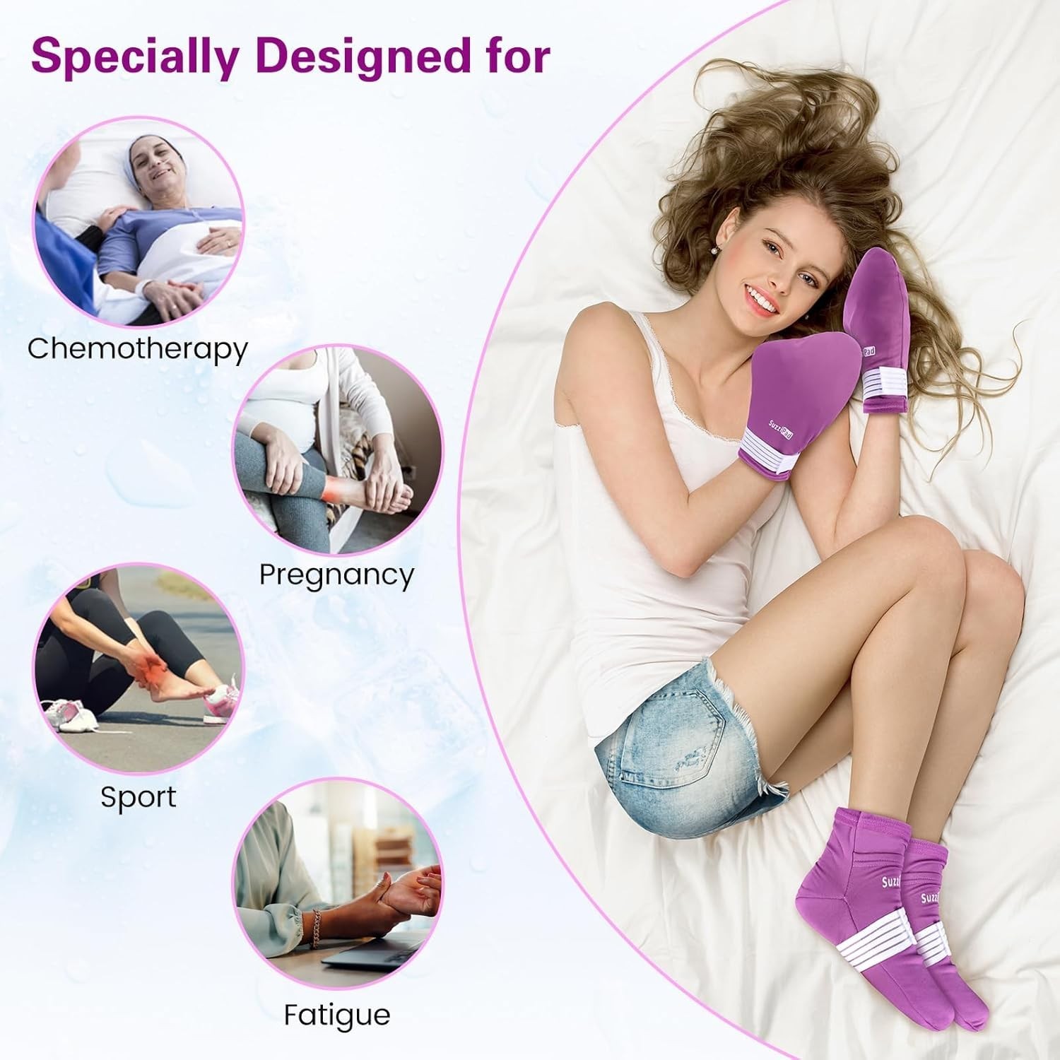 Cold Socks & Hand Ice Pack, Cooling Gloves for Chemotherapy