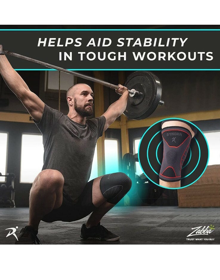 Knee Brace for Men & Women – Knee Sleeve for Weightlifting, Workout and Running