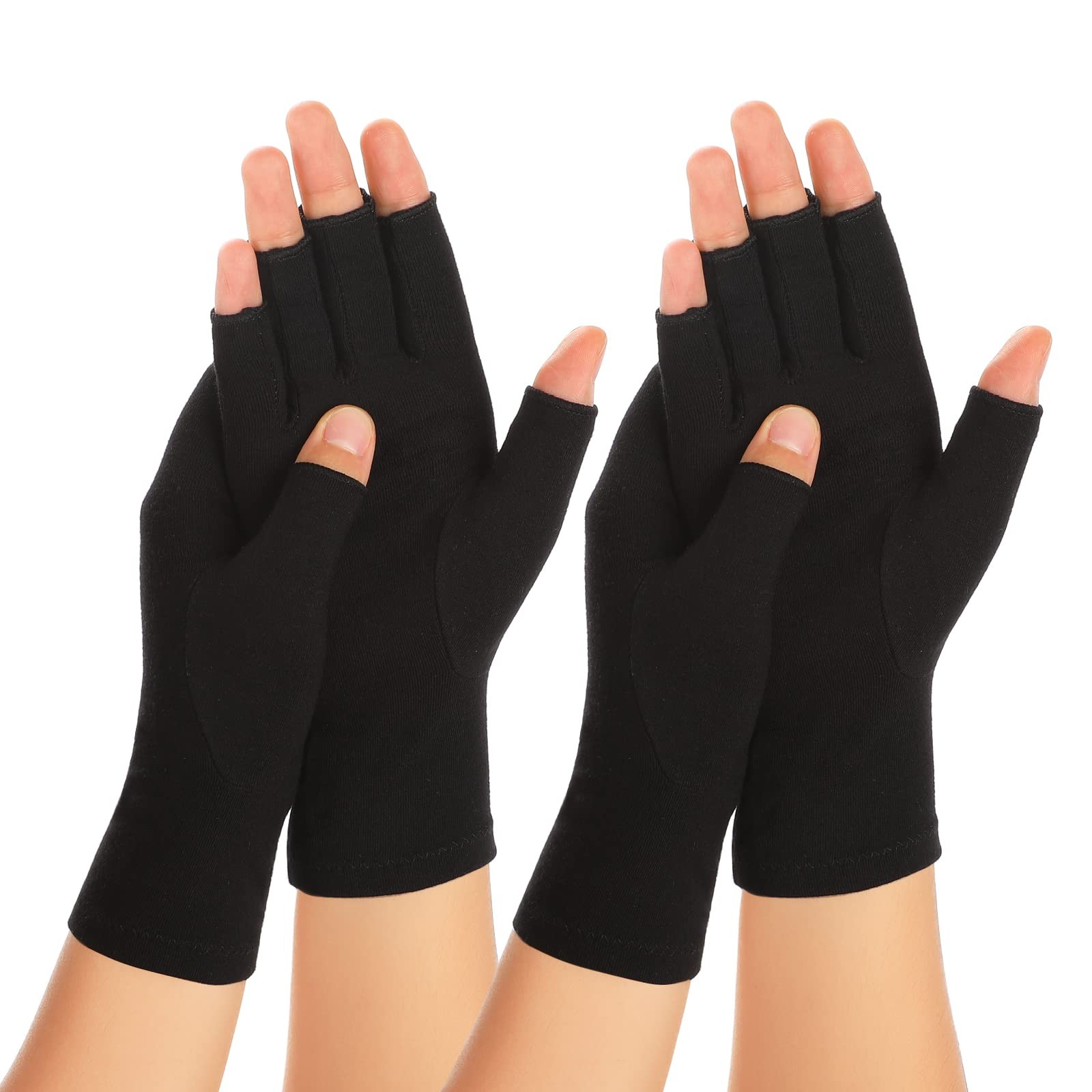 2 Pairs Arthritis Compression Gloves for Women Men Carpal Tunnel Pain Relief