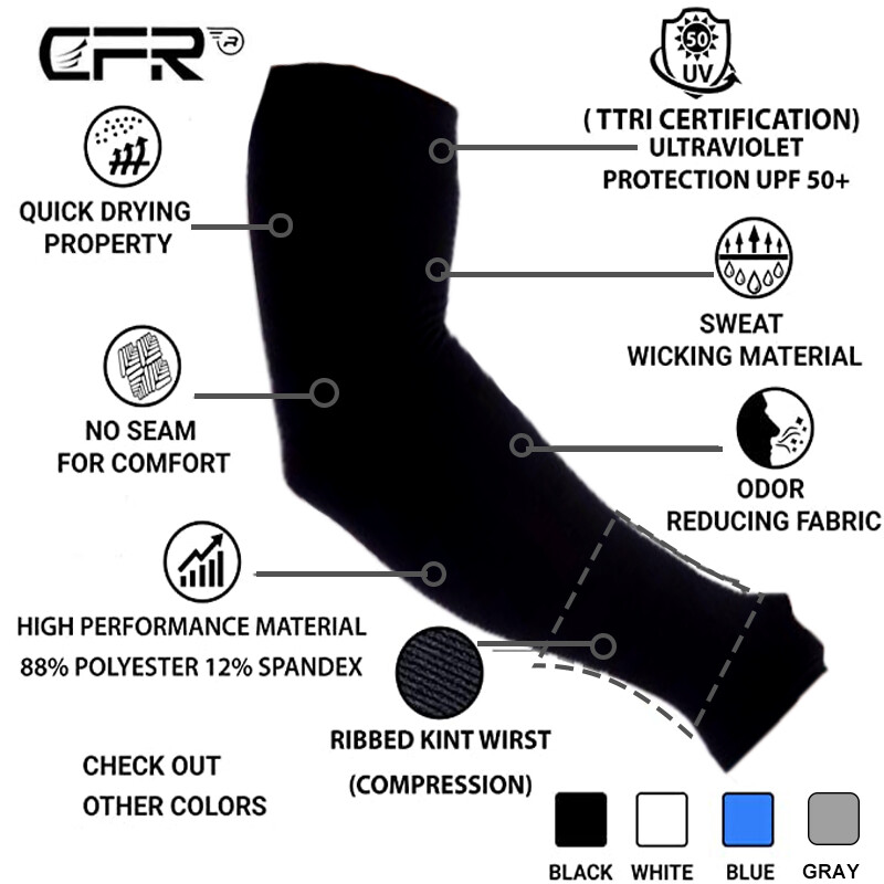 1/2 Pairs Arm Sleeve Sports Elbow Brace Support Wrap Compression UV Protection
