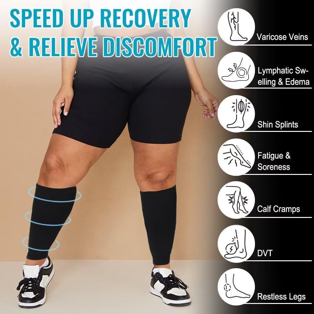 Breathable 4XL Plus Size Compression Sleeves – Perfect for Mobility & Recovery