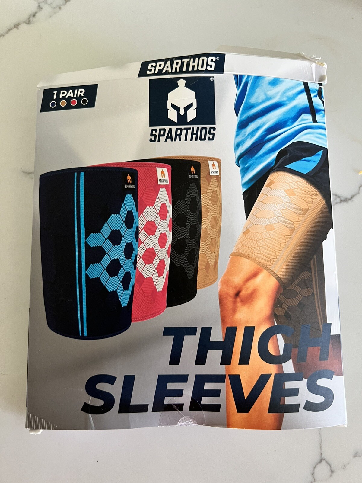 Sparthos Thigh Compression Sleeves Quad and Hamstring Support NIP Size Large USA