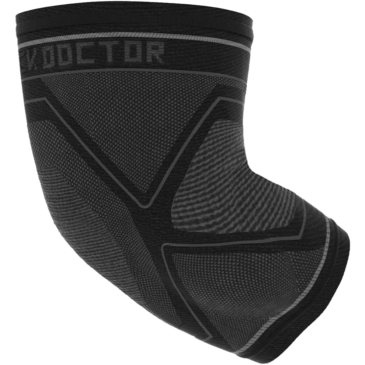 Shock Doctor Compression Knit Elbow Sleeve – Gray/Black