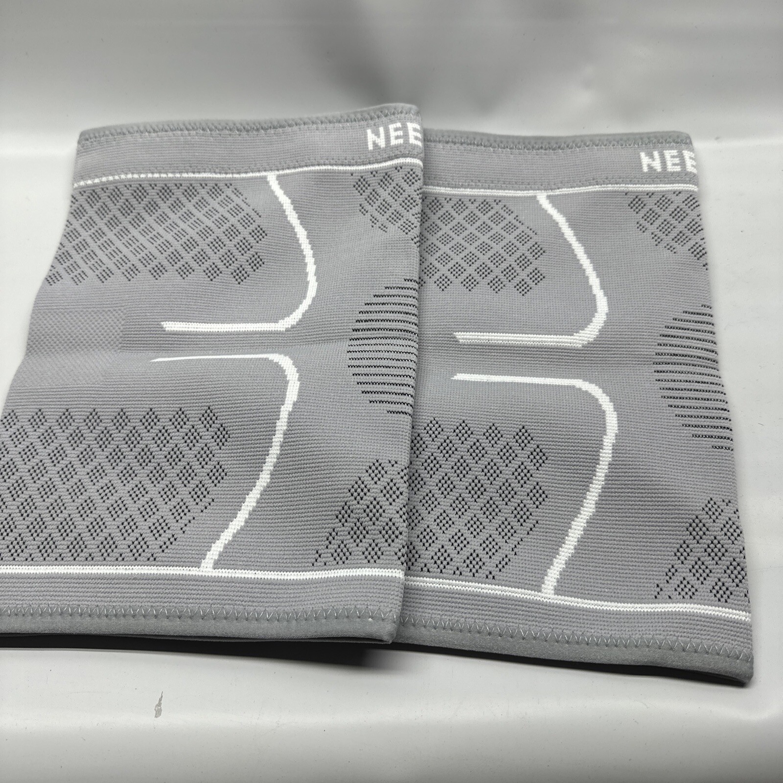 NEENCA Professional Knee Brace Compression Sleeve Gray Size L New