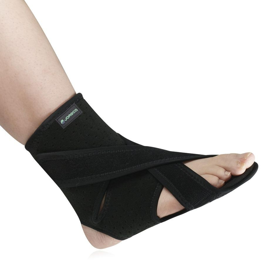 Drop Foot Brace with Dual Forefoot Support, Adjustable Soft AFO, Left S/M