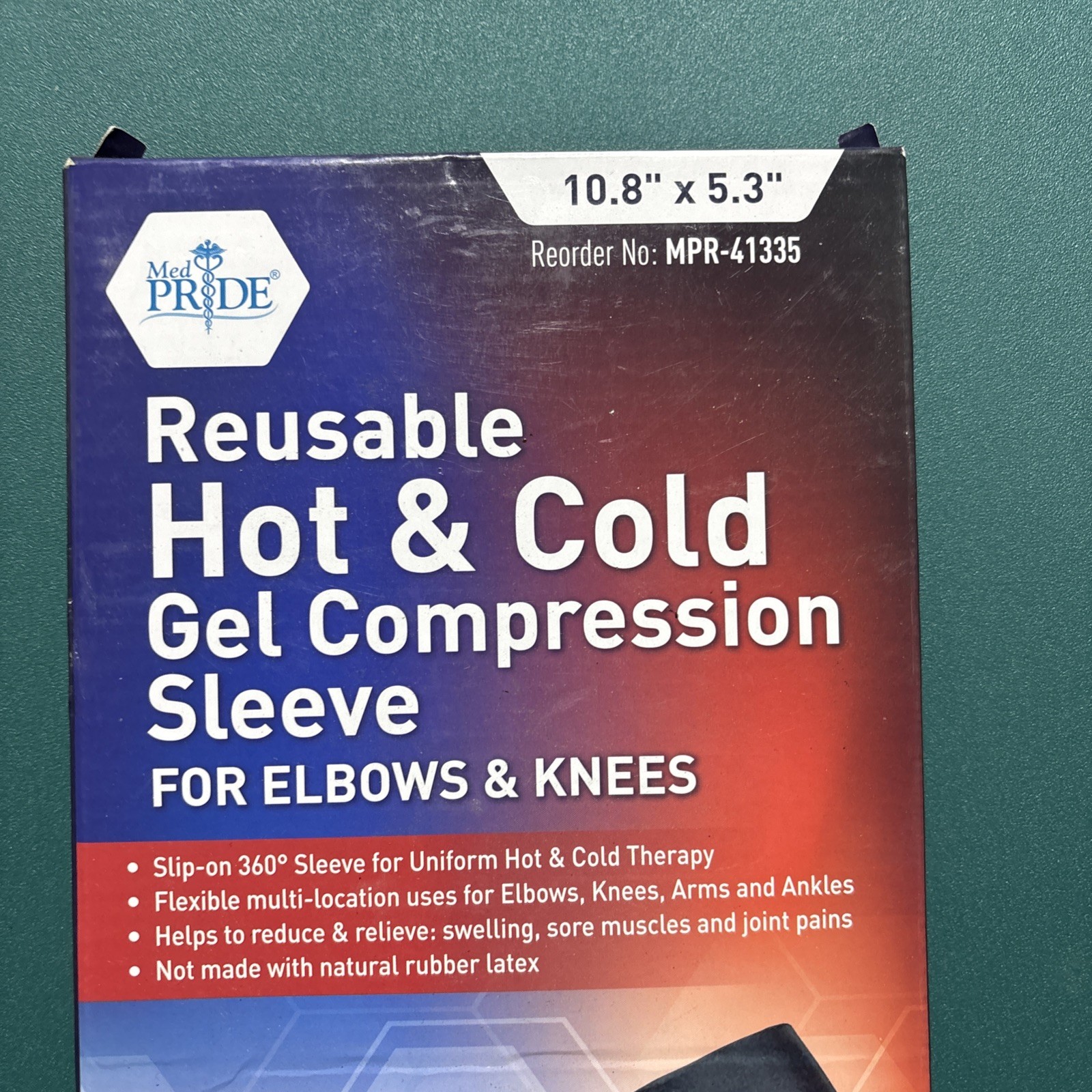MED PRIDE Reusable Hot & Cold Gel Compression Sleeve For Elbows Arms Knees 1 Pc
