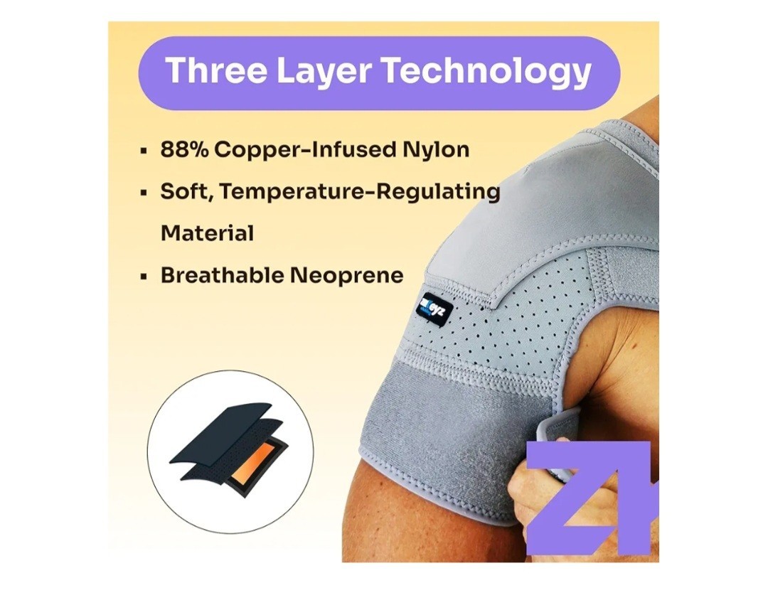 ZENKEYZ Shoulder Brace Compression & Support Unisex Black 2xL New