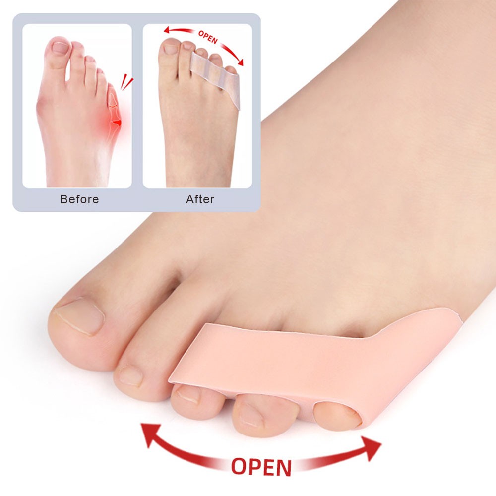 6x/Set Silicone Gel Straightener Pain Relief Toe Protector Three-Hole Little Toe