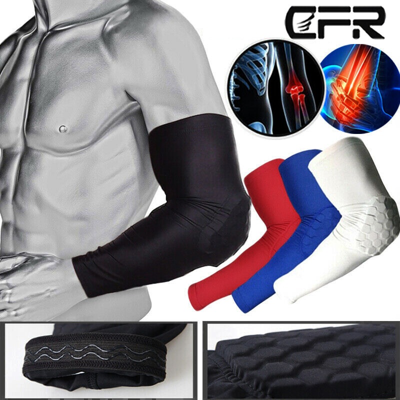 Elbow Support Honeycomb Pad Protector Sports Compression Brace Arm Sleeve Wrap