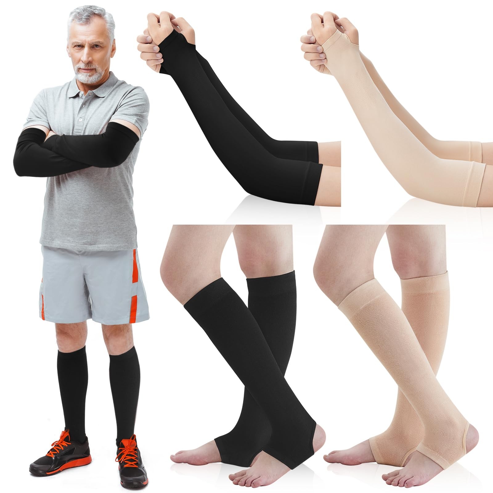 4 Pairs Elderly Leg and Arm Skin Protectors Leg Protectors for Thin Skin from…