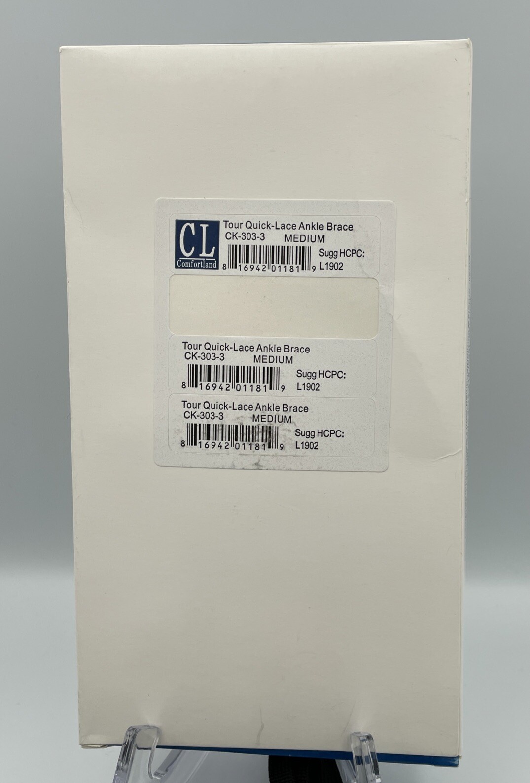 Comfortland Tour Quick Lace Ankle Brace Medium CK-303-3 Foot Sprain Support Wrap