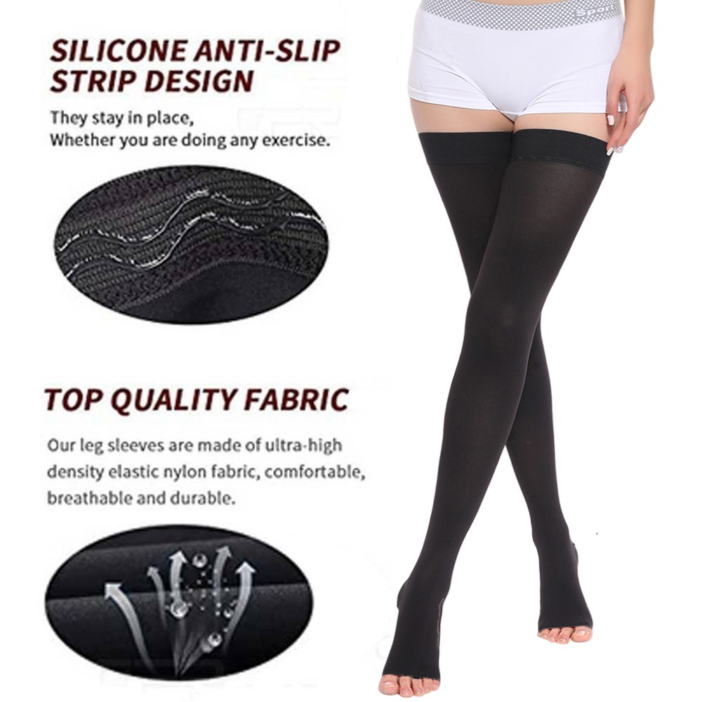 1Pair Compression Socks 20-30 ThighHigh Support Stockings Medical Varicose Edema
