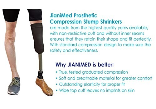 Below Knee Prosthetic Stump Shrinkers 40cm Compression Amputee Socks 20-30 mmHg