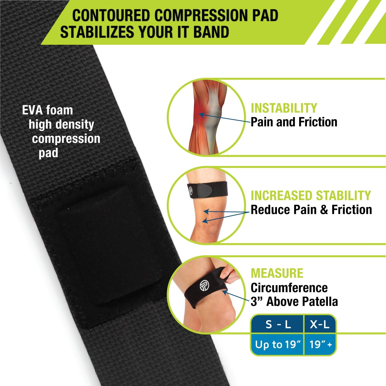 -Tec Athletics IT Band Compression Wrap, Knee Brace, Compression Wraps, Knee …