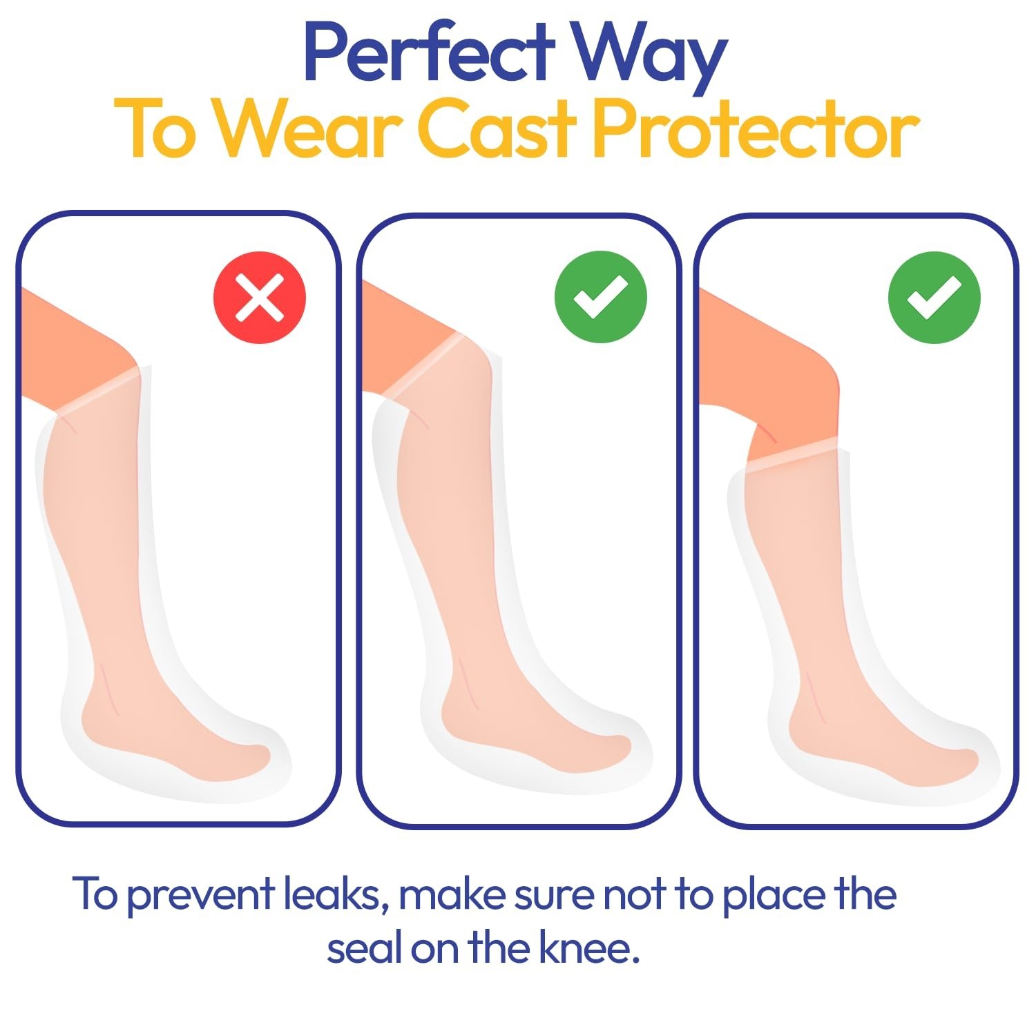 Cast Covers for Shower Leg – 2Pcs Leg Cast Cover for Showering – Watertight S…
