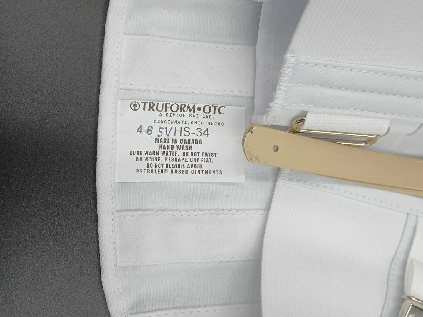 TruForm-OTC Men’s Lumbosacral Support 465-VHS-34 Orthopedic Men Size 34 Small OB
