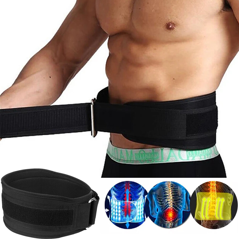 Adjustable Lumbar Support Lower Waist Back Belt Brace Pain Relief Weight Lifting