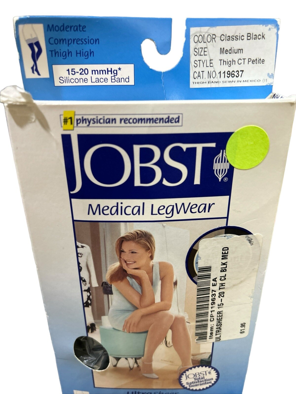 MediumPetite UltraSheer Compression Thigh Stockings 15-20 mmhg Silicone Supports