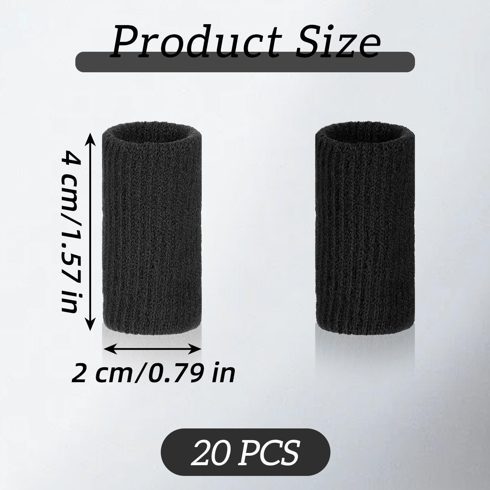 20 Pcs Finger Sleeves Protector Compression Elastic Thumb Brace Support