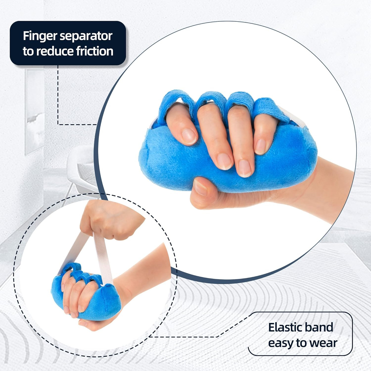 Palm Protector Hand Contracture Cushion 2 Pack Fluff Finger Contracture Cushi…
