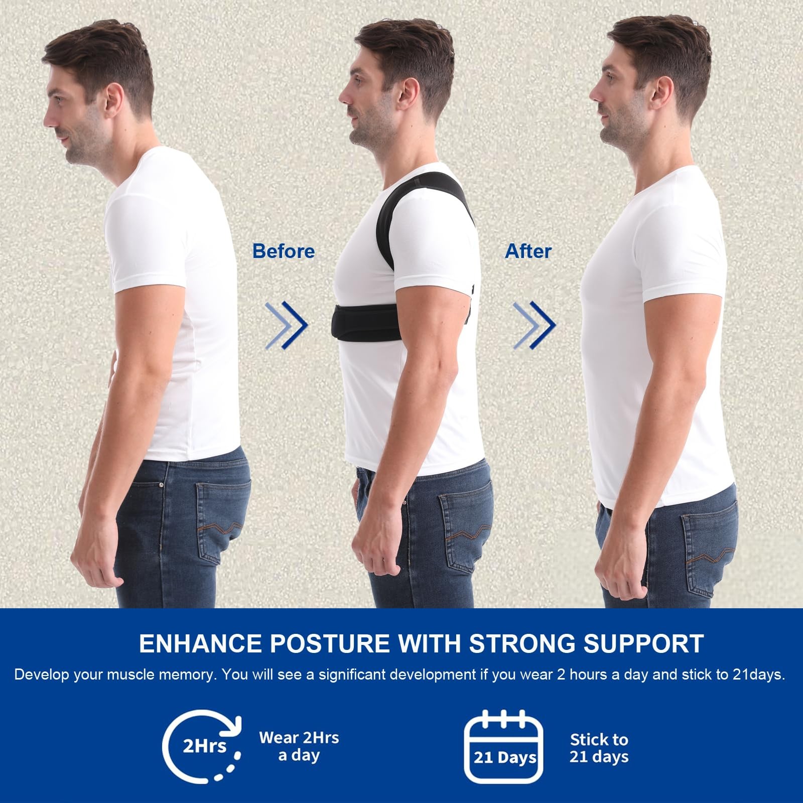 Posture Corrector for and Men, Adjustable Back Brace for Neck, Shoulder, and …