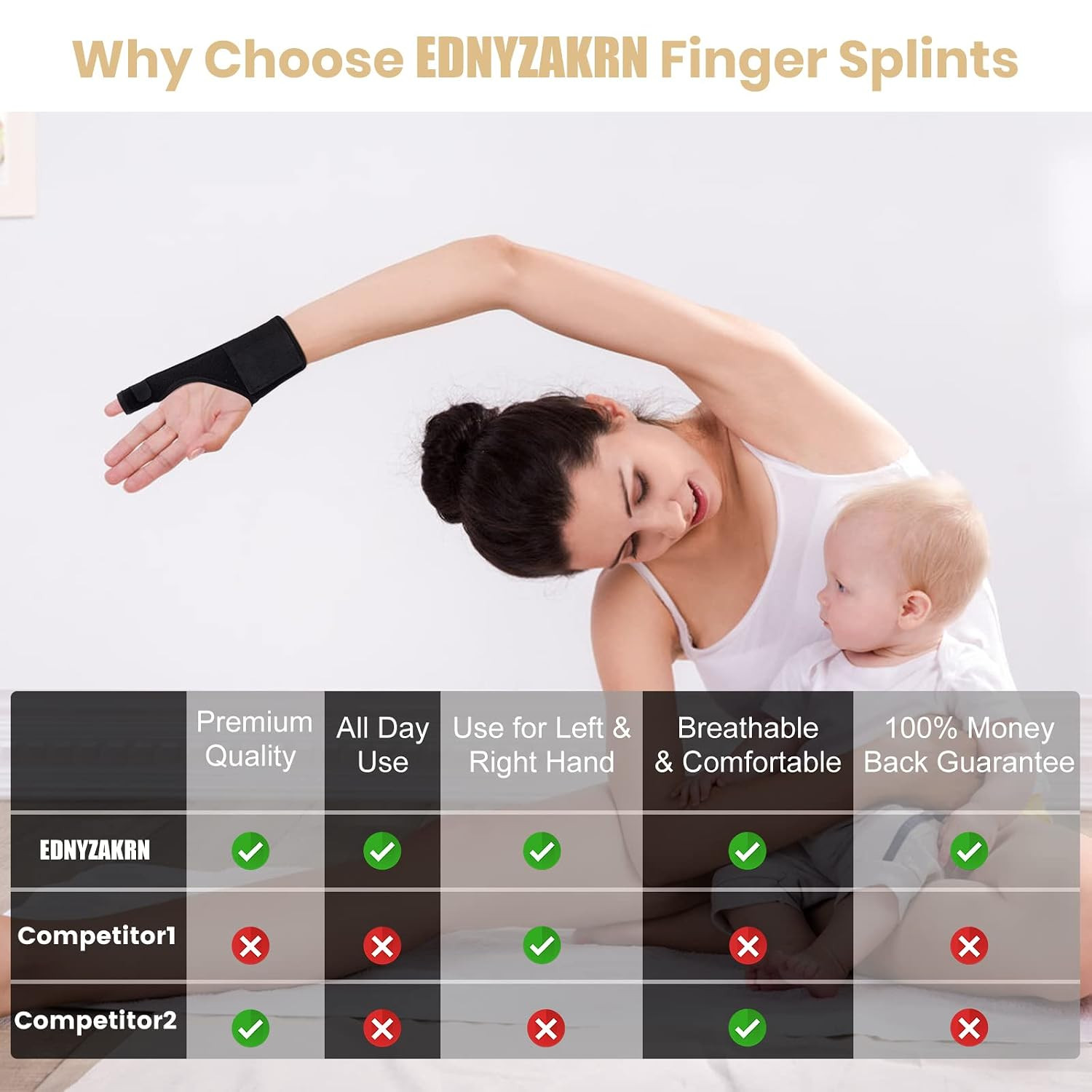 Trigger Finger Splint, Pinky Finger Splints for Broken Fingers, Little Finger…