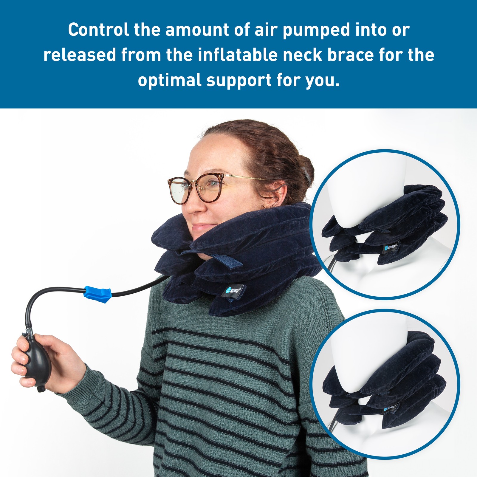 Body Sport Cervical Traction Collar Neck Brace, Decompression and Compression