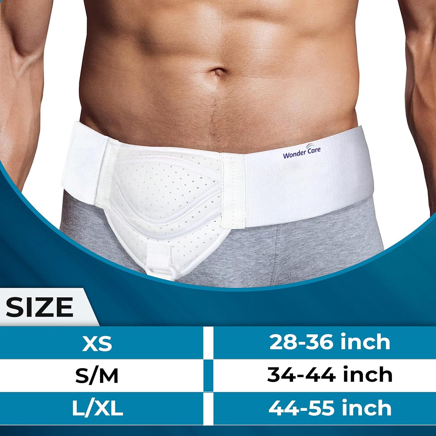 Inguinal Hernia Support Belt Double Truss Pads Special Foam Adjustable Elastic