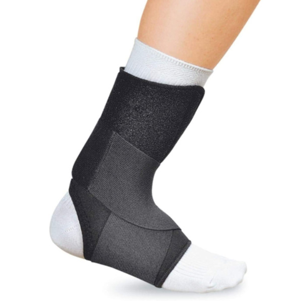 FLA Orthopedics Size XL Black Sports Neoprene – EZ – On Ankle Wrap – Open Heel