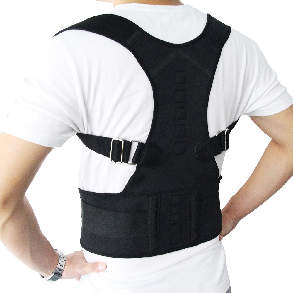 Adjustable Magnetic Posture Corrector Corset Back Men Body Shaper Brace