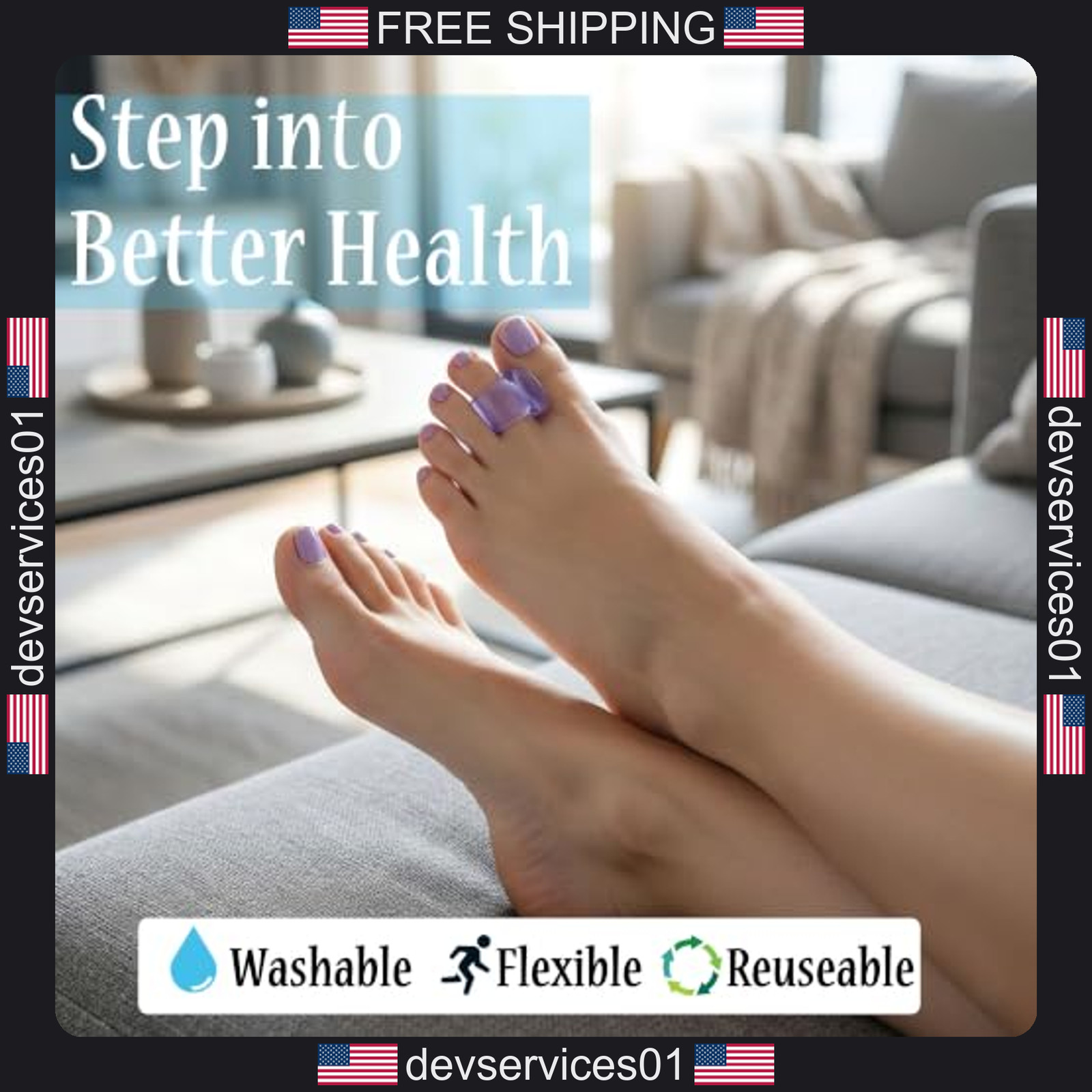 10 Pack Silicone Toe Separators for Bunions and Overlapping Toes