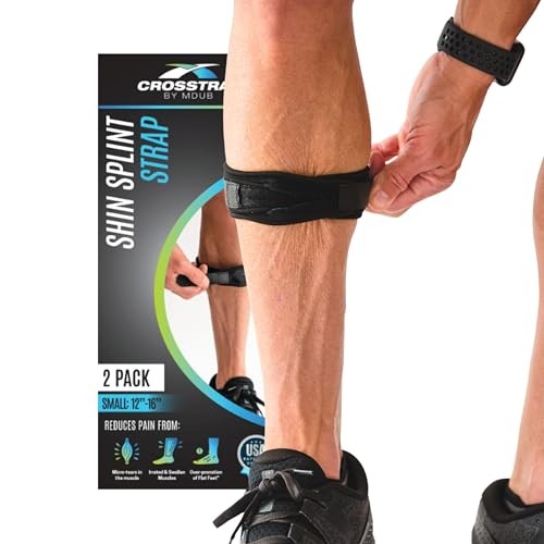 Calf & Shin Supports, Shin Splint Brace | Adjustable Neoprene Small (2 Straps)