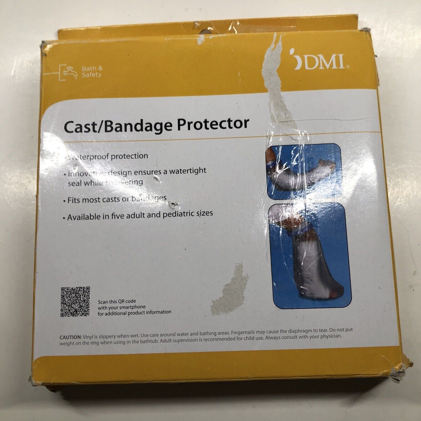 DMI CAST/BANDAGE Foot/Ankle Waterproof Protector Sleeve SIZE 11” Adult