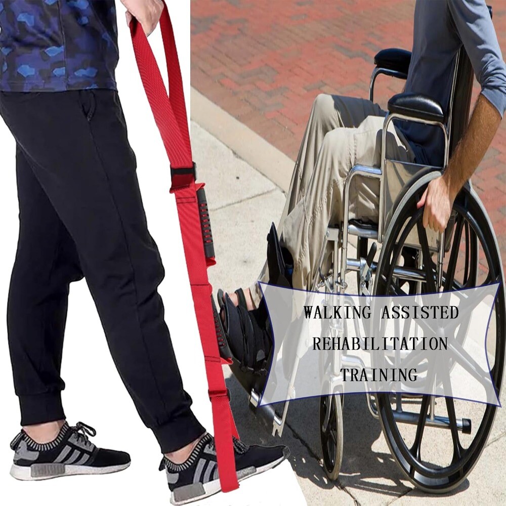 39″ Leg Lifter Strap with Foot Grip Mobility Assisted Leg Lifting Walking Aid