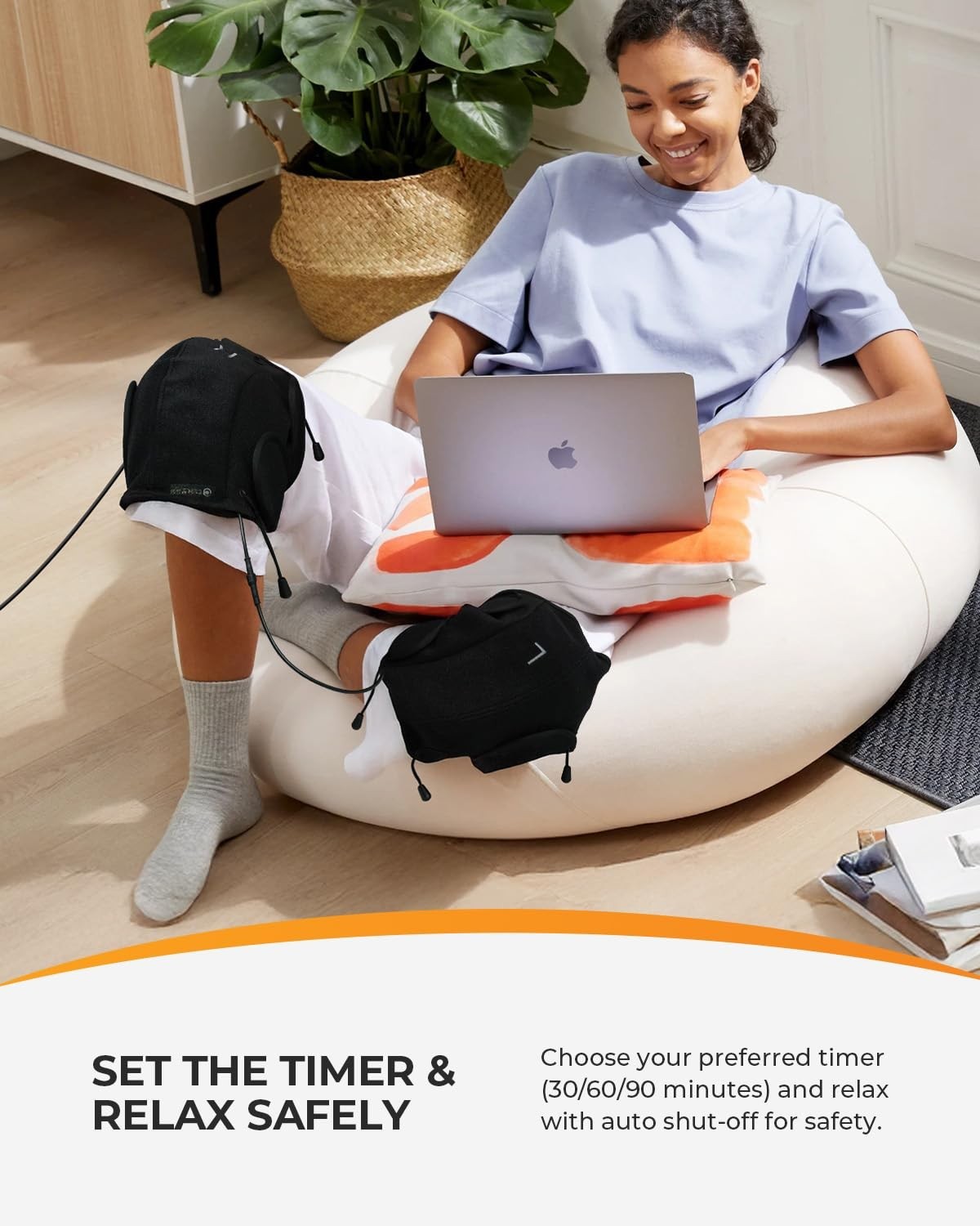 CooCoCo FSA Eligible Knee Massager Adjustable Vibration Motor, Knee Heating Pad