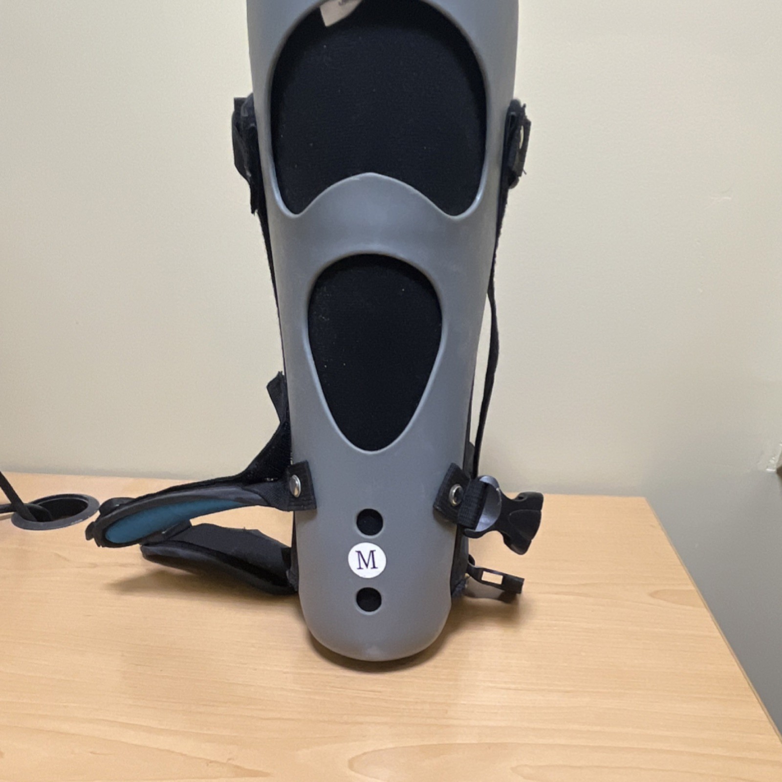 Medium Adjustable Leg Foot Brace Gray/Blue Stabilization Immobilization Unisex
